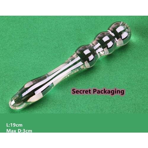 Women Masturbate Sex Toys of Pyrex Glass Double Headed Anal Beads Butt Plug for Bdsm Bondage Couples Flirting Intimacy Goods