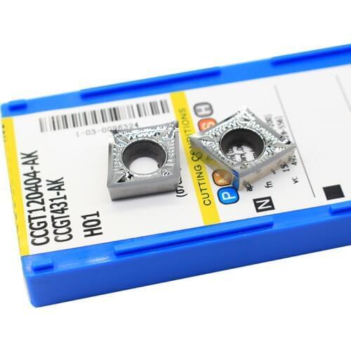 CCGT120404 AK H01 CCGT 120404 Cutting Tool turning tool CNC Tools Aluminum cutter blade Insert AL +TIN Alloy wood