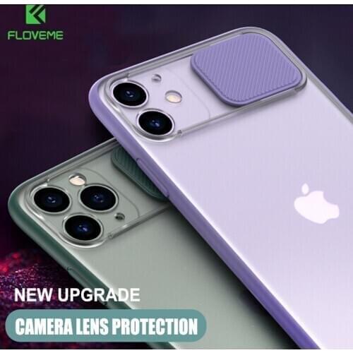 FLOVEME Ultra-thin Slide Camera Protection Phone Case For iPhone 11 Pro Max X XS XR 6 6S 7 8 Plus Luxury Hard PC Cover Coque