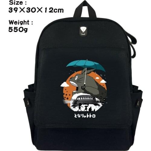 Totoro Cat Canvas Rucksack Backpack Student Schoolbag Bag Travel Laptop Cosplay Bag Gift