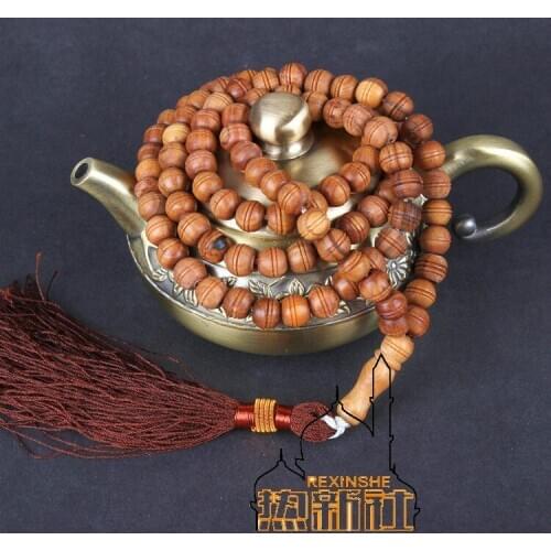 India agate bracelet classical Antique Walnut 99 Beads Bracelet hand Rosary Beads
