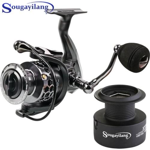 Sougayilang 1000-6000 Series Fishing Reel 13+1BB LightWeight Ultra Smooth Aluminum Spinning Fishing Reel Carp Fishing Tackle