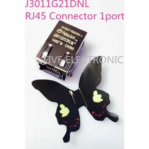 J3011G21DNL RJ45 Connector, 553-1491 CONN MAGJACK 1PORT 100 BASE-TX