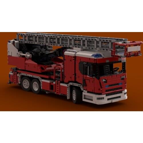 MOC engineering technology building block RC Scania fire truck DIY assembly childrens education toys gift model remote control