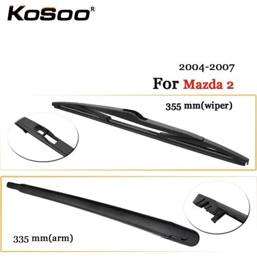 KOSOO Auto Rear Car Wiper Blade For Mazda 2,355mm 2004-2007 Rear Window Windshield Wiper Blades Arm,Car Accessories Styling