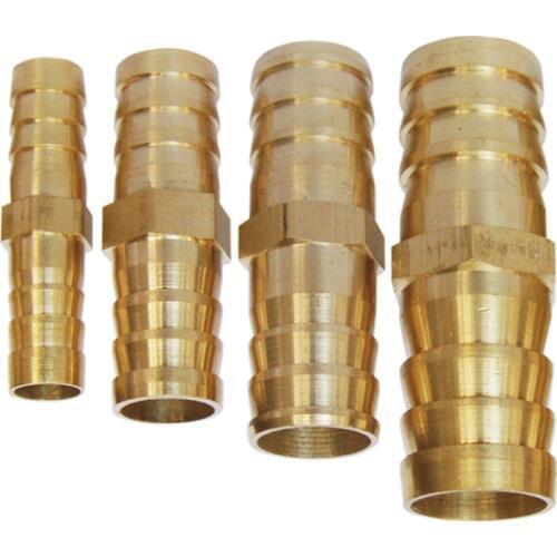 Brass Straight Hose Pipe Fitting Equal Barb 6mm 8mm 10mm 12mm 14mm Copper Barbed Coupler Connectors