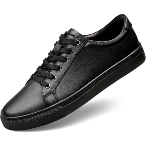 Men Sneakers New Fashion High Quality Soft Simple Casual Shoes Men Comfortable Breathable Ultra-light Genuine Leather White Shoe