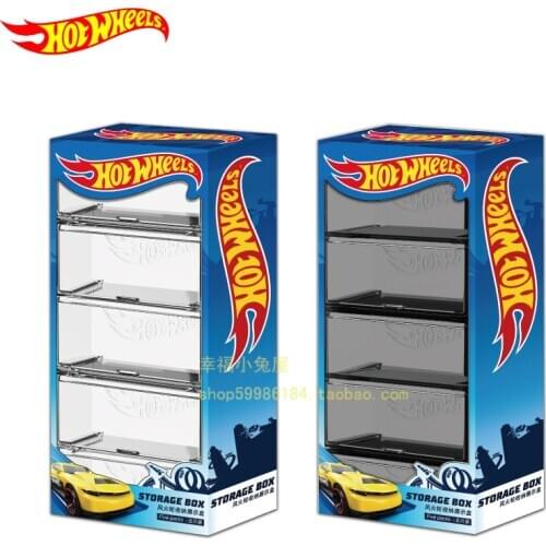 Original Hot Wheels Car Toys Kids Boys Plastic Storage Box for Diecast Hotwheels Car for Car Accessories Kids Toy Gift Plastic