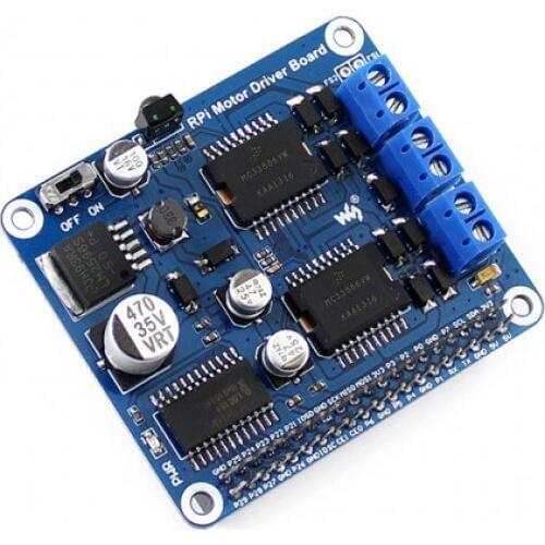 Waveshare Raspberry Pi A+/B+/2B/3 Model B Expansion Board Motor Driver Board DC Motor Stepper Motor Driver Development Kit