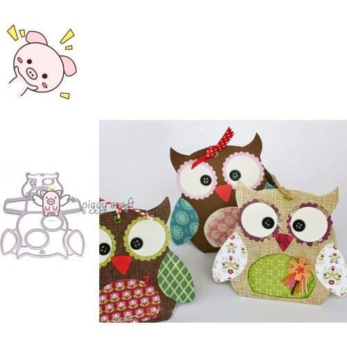 PP Owl Greeting Card Stencil Metal Cutting Dies Stencil for DIY Scrapbooking Album Embossing Paper Cards Making Decor Crafts