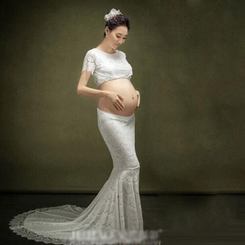 Gravidas Vestidos Maternity Photography Props Pregnancy Dress Photography Fishtail Maternity Dresses For Photo Shoot Pregnant