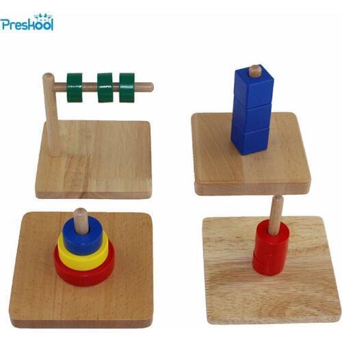 Montessori Infant Teaching aids kindergarten children wooden Toys baby preschool education fine training Puzzle toys 24 months