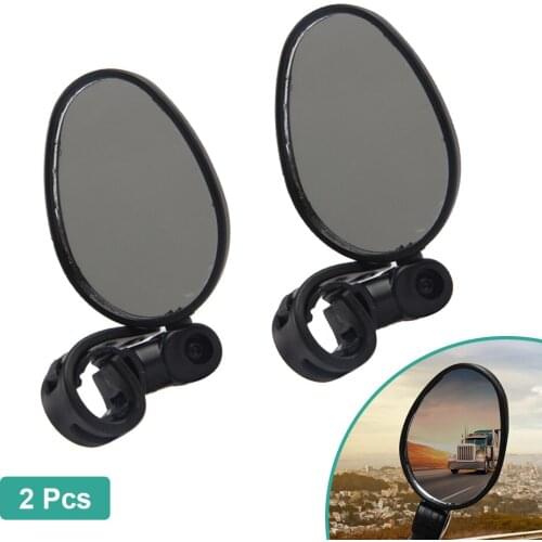 2Pcs 360° Rotation Bicycle Rearview Mirror Bike Rotatable Rear View Mirror MTB Bike Wide Back Adjustable Left Right Mirrors