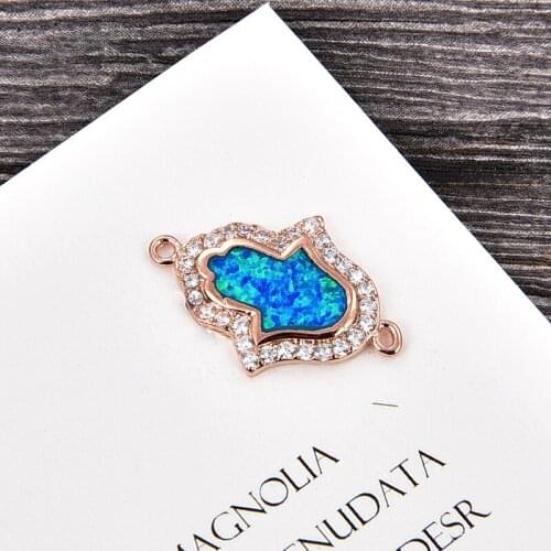 1pcs/ natural blue opal palm accessories charm bracelet jewelry as a gift to lover, jewelry accessories, valentines day gift