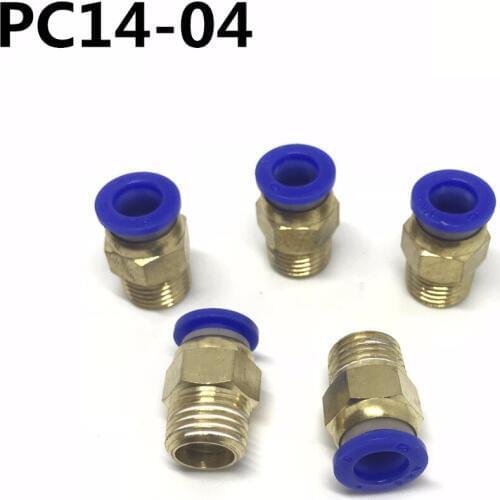 10PCS PC14-04 PC14-4 Pneumatic fitting push in quick connector fittings Free shipping