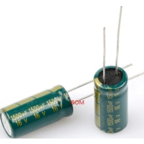 10pcs electrolytic capacitors 1500UF 16V 10x20mm 105C Radial High-frequency low resistance Electrolytic Capacitor