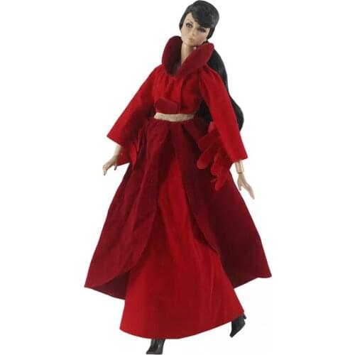 11.5" Fashion Red Doll Clothes For Barbie Dress Outfit Clothing 1/6 BJD Dolls Accessories Kids & Baby Dollhouse Toy Gift Cosplay