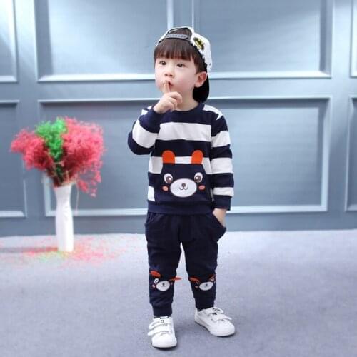2019 Spring and autumn clothes Sets Kids clothes Cotton pullover Sweater suit Baby clothes Boys and girls Childrens clothing