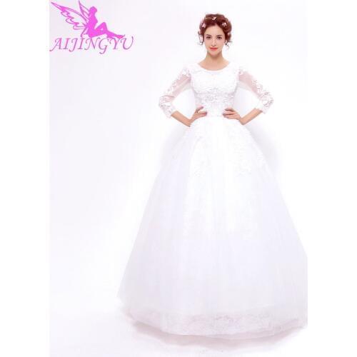 AIJINGYU 2021 new Customized china bridal gowns cheap simple wedding dress sexy women girl wedding dresses gown TS150