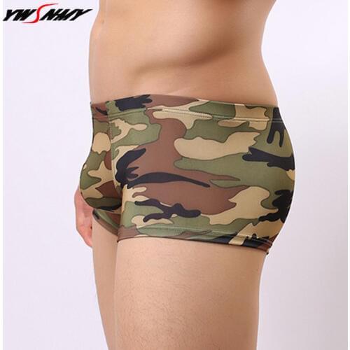 Summer Fashion Mens Camouflage Boxers Underwear New Fashion Mens Homme Sexy Underpants Camo Military Style Shorts Panties