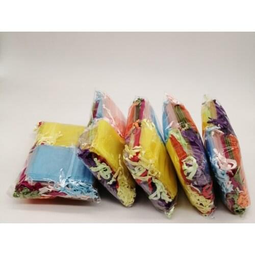 Large Organza Bags Drawstring Organza Gift Bag 25pcs Jewelry Pouch Storage Jewelry Packaging Earring Bracelet Display Storage