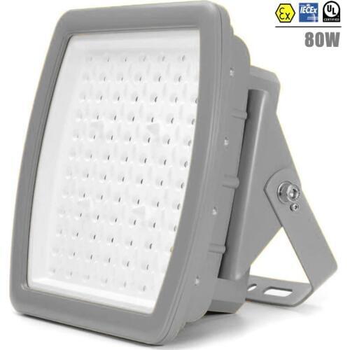 CES-J explosion proof LED light ATEX 80w LED lighting class 1 zone 2 explosion proof AC100V-277V UL DLC 80W flood light