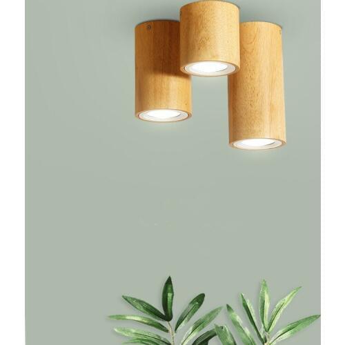 Round Square LED Ceiling Lights Wood Bathroom Bedroom Ceiling Lamp Aisle Corridor Porch Industrial Loft Ceiling Light