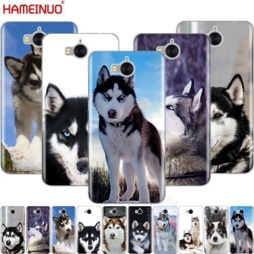 HAMEINUO husky puppy dog cell phone Cover Case for huawei honor 3C 4X 4C 5C 5X 7 Y3 Y6 Y5 2 II Y560 Y7 2017