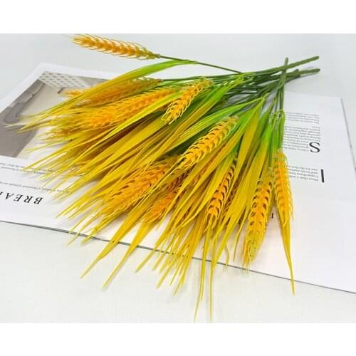 Artificial Wheat Flower Wedding Garden Courtyard Restaurant Wedding Props Decoration Yellow Wheat Flower Decoration Accessories