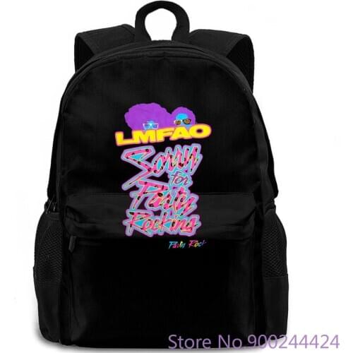 LMFAO "SFPR TOUR" SORRY FOR PARTY ROCKING 2012 BLACK NEW OFFICIAL ADULT Mens Fashion 2019 backpack