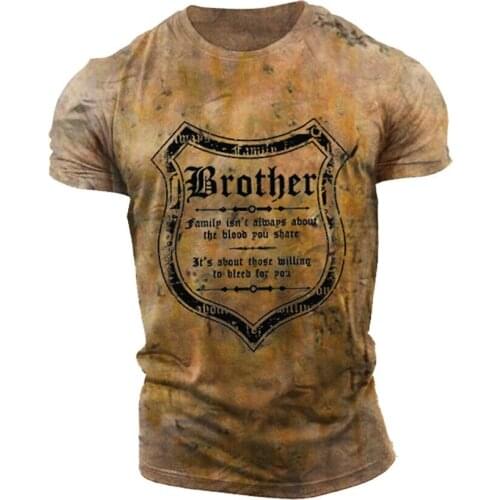 Mens dirty clothes T-shirt casual street sports top with fashion personality short-sleeved summer new style