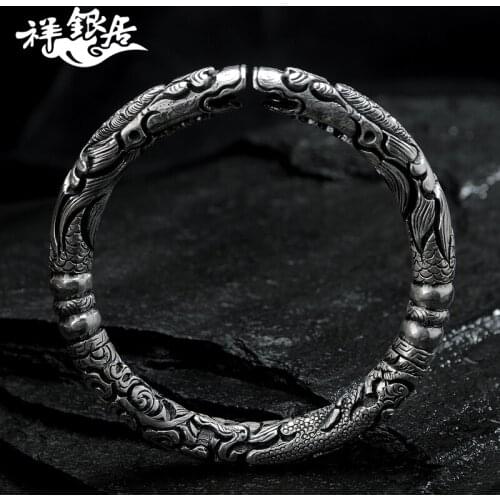 ★door manually restoring ancient ways with sterling silver bracelet 999 men couples comment second ring ring bracelet