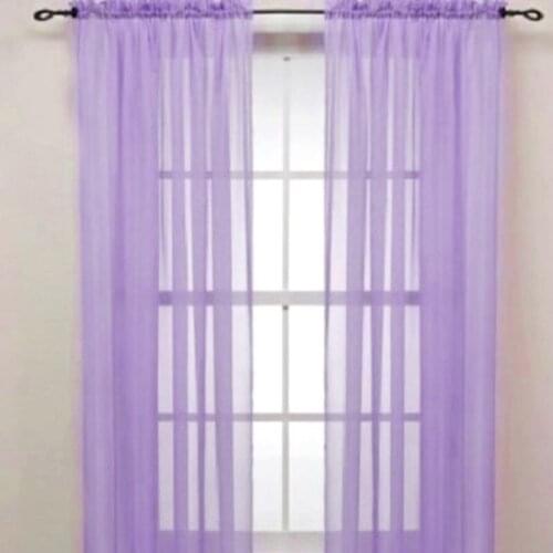 100*200cm Cheap Modern Window Curtain Home White Tulle Curtains for Living Room Bedroom Bathroom Polyester Window Screen