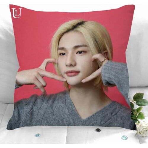 New Custom Hyunjin Pillowcases Printed Square Pillowcase Home Decorative Zipper Pillow Cover 35X35cm40X40cm(One Side)