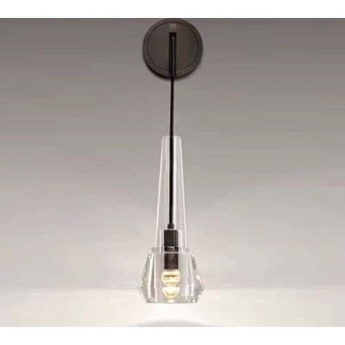 New American RH Loft Led Wall Lamp Copper Mateiral Crystal Shades Led Wall Scones Retro Luxury Lustre Lamparas Lighting Fixtures