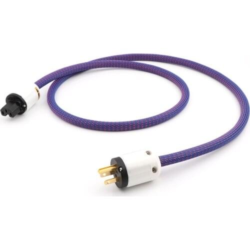 OFC Copper Hifi audiophile upgrade mains power cable US/EU Schuko Hi-Fi AC Mains 10AWG HIFI Power leads AMP DVD