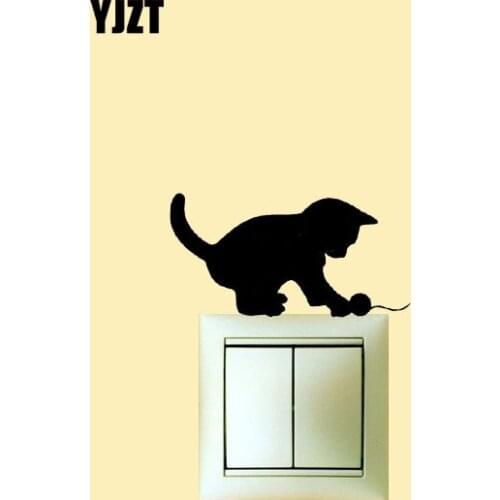 Naughty Cat Wall Decal Decor Vinyl Artistic Switch Sticker Animal High Quality Decorative 8SS-0351