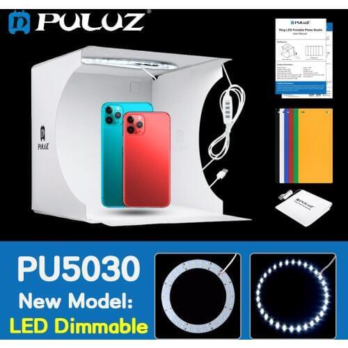 PULUZ Ring Lightbox Folding Portable Light Box Photo Lighting Studio Shooting Tent Box Kit Emart Diffuse Studio Softbox 3 Types