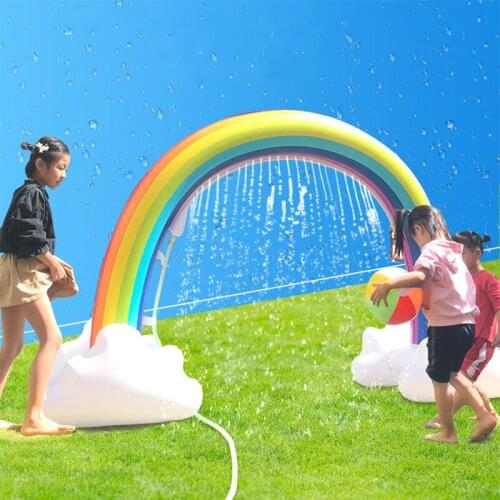 Hot Summer Children Baby Water Toy Inflatable Fountain Rainbow Bridge Outdoor Summer Lawn Play Swimming Pool Water Spray Toy