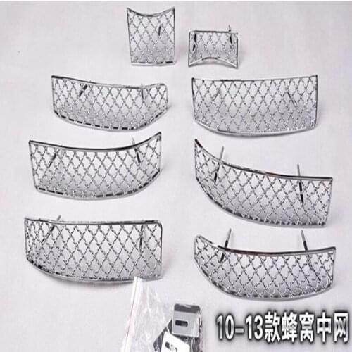8PCS Stainless Steel Car Insect Screening Mesh Front Grille For Toyota Land Cruiser Prado FJ 150 2010-2013