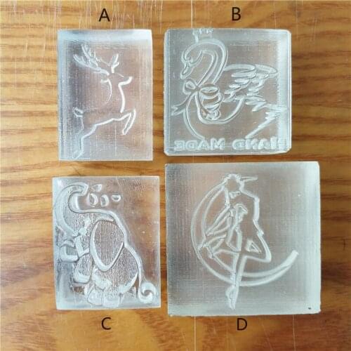 DIY Craft Resin Stamps For DIY Sugarcarft Candy Candle Stamping Homework Soap Making Tools Kits