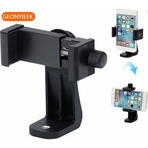 360 Degree Rotation Tripod Mount Holder Cell Phone Stand Bracket Clip Mount Bracket Adapter for Mobile Phones Smartphone