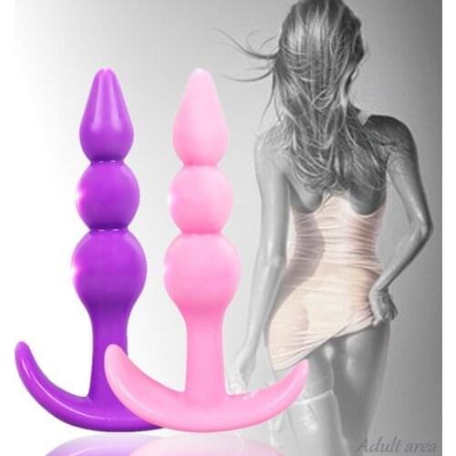 Male Female Silicone Anal Plug Sex Games Dildo Sex Toys Beginner Adult Appealing Butt Plug Anal Silicone Trainer Adult Products