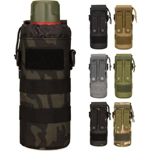 Water Bottle Pouch Holster Kettle Bag Foldable Sleeve Waist Hanging Tactical Cup Bag Outdoor Travel Kettle Satchel