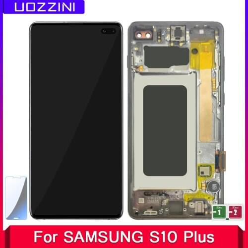New For Samsung Galaxy S10 SM-G9730 G973F G973U LCD Display With Frame Touch Screen Assembly For Samsung S10 Plus SM-G9750 G975F
