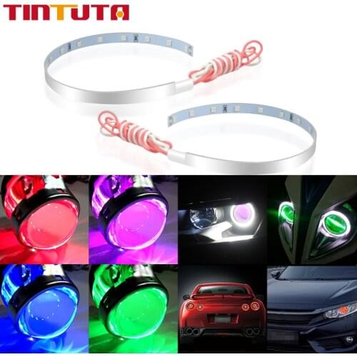 1set/2PC devil eyes Ring 3528 15SMD LED car accessories For Mini cooper Headlight Projectors or 2.5 3.0 Inch Retrofit Projector