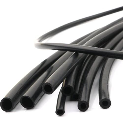 1M Black Silicone Tube 3~38mm Flexible Rubber Hose Thickened Heat Resistant Air Pump Line