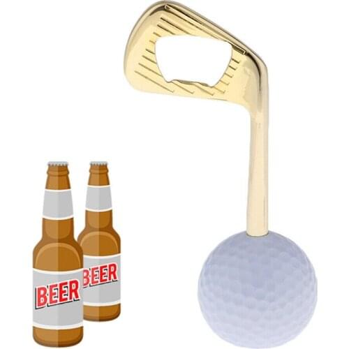 1Pc Zinc Alloy Creative Golf Ball Clubs Putter Beer Bottle Opener Present Gifts Home Kitchen Bar Counter Table Party Decoration