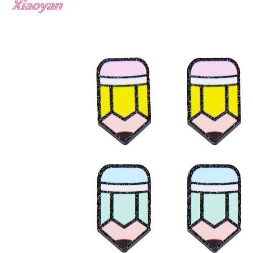 10pcs) PR1070-18mm Acrylic Pencil For Earrings Laser Cut Pastel Gliter Acrylic Party DIY