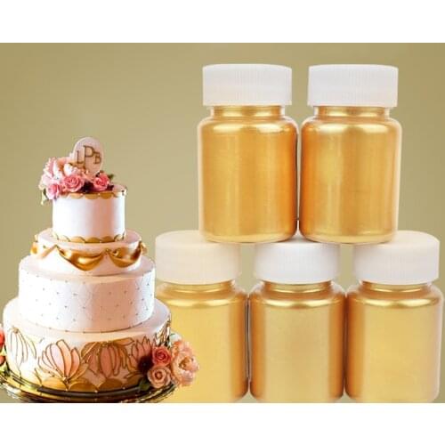 15g Edible Cake Decoration Powder Glitter Gold Silver Powder Mousse Macaron Chocolate Pastry Pearl Powder Baking Accessories